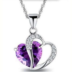 NEW! Women's Amethyst Clavicle Chain Necklace